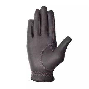 Gants d'équitation OEM en peau de mouton, gants en cuir noir, doux et durables - Product Image 3