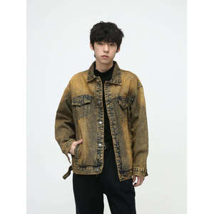 Chaquetas Vaqueras Vintage para Hombre, Chaqueta de Mezclilla con Bordado Personalizado de Fábrica, Alta Calidad, Color Negro 2026 - Product Image 1
