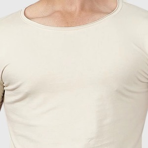 Camiseta de algodón 100% para hombre al por mayor, cuello redondo, manga corta, servicios OEM de cantidad personalizada, ropa deportiva - Product Image 3