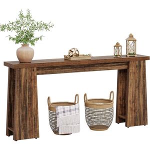 70.9 Inch Narrow Long Farmhouse Console Table Entryway Sofa Table Behind Couch - Product Image 3