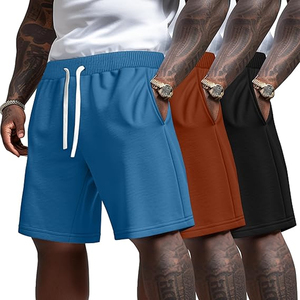 Pantalones Cortos Casuales de Algodón para Hombre, Cintura Elástica, Lisos, Sólidos, de Verano, para Descansar, con Estampado Personalizado, OEM, Venta al Por Mayor - Product Image 5