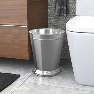 Cubo de Basura de Acero Inoxidable con Acabado Espejo Plateado, Ideal para Baño, Oficina y Espacios Públicos, Elegante y Duradero, Cubo de Basura Interior - Product Image 6