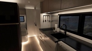 Travel RV Luxury Caravan Camper Trailer Portable House with Kitchen Bathroom Sleeping Space Living <b>Unit</b> - Product Image 2