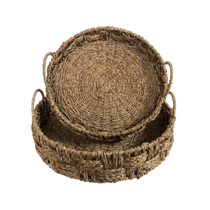 Plateau en jonc de mer écologique pour cadeaux de mariage durables et fournitures de planification de fêtes - Product Image 2