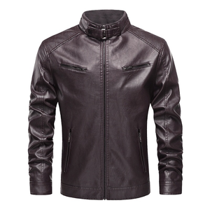 Custom Made <b>Men</b> Genuine Leather Printed <b>Biker</b> Motorcycle Jacket Waterproof Breathable Standard Fit Zipper OEM Wholesale - Product Image 4