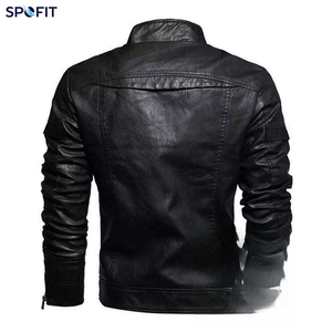 <b>Men's</b> Genuine <b>Leather</b> Casual Slim Fit Reversible Winter Motorcycle <b>Leather</b> <b>Jacket</b> Custom Logo - Product Image 5