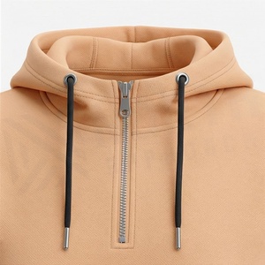 เสื้อฮู้ดดี้ผู้ชายปักโลโก้ตามสั่ง สีตามสั่ง แขนยาว ซิป ¼  กระเป๋าจิงโจ้ ผ้าฝ้าย กันลม - Product Image 4