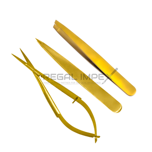 Juego de Pinzas y Tijeras Micro para Cejas Spring. - Product Image 1