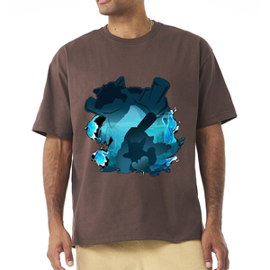 Camiseta Blanca al por Mayor 100% Algodón Grueso para Hombre, Personalizada con Impresión DTG, Manga Corta, Gráficos de Alta Calidad - Product Image 1