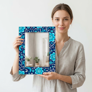 Collection artisanale : Cadre en MDF avec peinture époxy, impression florale personnalisable, support photo vertical durable fait main pour table - Product Image 1