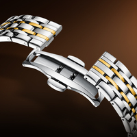Montre-bracelet à quartz Mark Fairwhale pour homme, boîtier en acier inoxydable, bracelet en métal, étanche, cadran lumineux, style business décontracté FW-5120