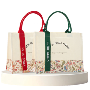 Sacs fourre-tout en coton imprimé minimalistes de luxe avec sacs de courses écologiques pour les boutiques, les événements de mode et le quotidien - Product Image 5