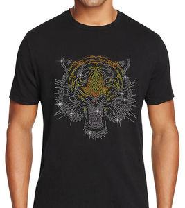 Men's & Women's Lion King <b>Rhinestone</b> T-Shirt 2026 Jet Black Slim Fit Silver Multi-Color Sparkle Crystal Streetwear <b>Top</b> HD - Product Image 2