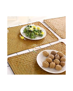 Super Quality Style Rectangular Woven Bamboo Eco-Friendly Reversible <b>Placemats</b> Farmhouse Rustic Coasters Wipeable Table Pads - Product Image 4