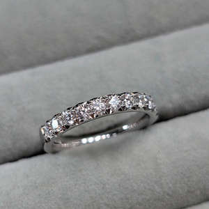 IGI/GIA Lab Grown Vintage 14k or blanc mariage/bague de fiançailles diamant rond unisexe parfait anniversaire et cadeau de fête - Product Image 1