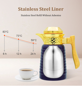 <span class=keywords><strong>Thermos</strong></span> Dallah arabe de 1000 ml pour café, <span class=keywords><strong>théière</strong></span> isotherme pour hôtel, restaurant, fête - Prix de gros Ramadan - Product Image 3