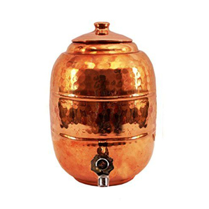 Copper Water <b>Dispenser</b> With Tap Handmade Hammered Finish Round Shape For Kitchen <b>Drinking</b> Use Copper Water <b>Dispenser</b> - Product Image 2