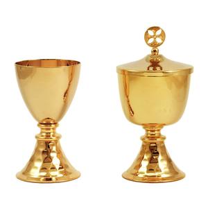 Cáliz Ciborio Dorado de Alta Calidad, También Personalizable, Hecho a Mano en Latón, Artículos Religiosos - Product Image 1