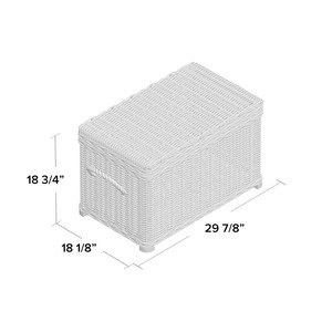 <b>Rectangular</b> rattan <b>basket</b> with rubber feet Handmade <b>Storage</b> <b>Basket</b> Wholesale eco-friendly Made in Viet Nam - Product Image 3