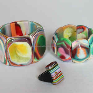 Vente en gros personnalisée de la meilleure qualité fabriquée à la main de haute qualité belle bague en résine colorée pour les femmes faite à la main en Inde - Product Image 4