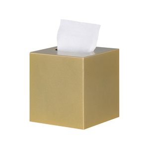 Caja de pañuelos cuadrada negra vintage, decoración decorativa para el hogar, accesorios de baño, dispensador de pañuelos elegante, soporte para servilletas - Product Image 3