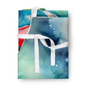 Unisex Large Multicolor Salmon <b>Apron</b> for <b>Cooking</b> Baking Crafts Gardening-for Adults & Unisex - Product Image 3