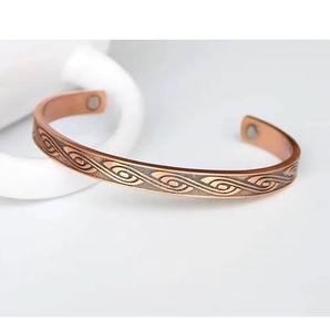 Bracelet rustique en cuivre fait main – Bracelet vintage réglable, bijou de guérison spirituelle, cadeau idéal pour hommes et femmes - Product Image 4