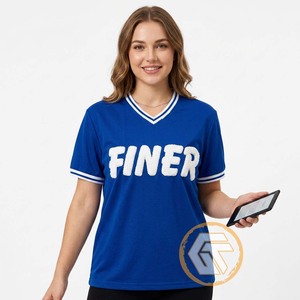 เสื้อยืดผู้หญิง Zeta Phi Beta แบบถัก ทอจากวัสดุรีไซเคิล สีน้ำเงิน 1920 ผลิตจากโพลีเอสเตอร์/คอตตอน คอวี แขนสั้น สวมใส่สบาย แห้งเร็ว - Product Image 2