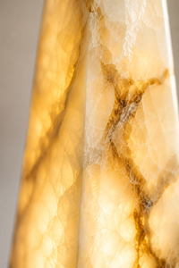 Alabaster Pyramid Wall Lamp Natural Onyx Stone <b>Sconce</b> Eco-Friendly Carved Modern Decorative <b>Light</b> for Hotel Corridor Living Room - Product Image 4