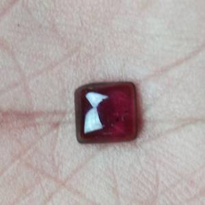 Pierre précieuse naturelle de rhodolite grenat de haute qualité, cabochon coussin, pierre précieuse de rhodolite grenat en vrac pour la fabrication de bijoux, certifiée - Product Image 2