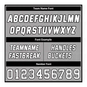 Tenue de basketball pour enfants et jeunes, vêtements de sport d'extérieur pour garçons, sans manches, gris et noir, personnalisable en polyester sublimé - Product Image 6