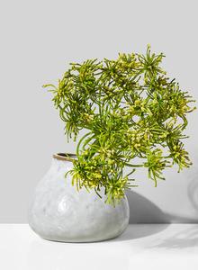 Jarrón Decorativo de Cerámica Artística con Esmalte Blanco Nube, Silueta Curva Orgánica para un Estilo Moderno y Minimalista en el Hogar - Product Image 2