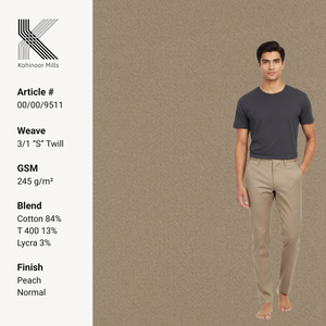 Tissu léger tissé en coton peigné extensible 100 % teint en fil KHINOOR MILLS, nouvelle collection printemps-automne, pour chemise - Product Image 1