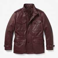 Veste en cuir de vache décontractée pour homme avec fermeture éclair, teinte unie, coupe-vent et respirante pour l'hiver