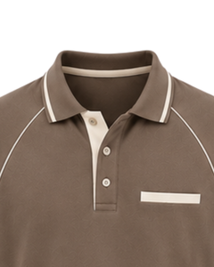 Camiseta Polo Personalizada para Hombre en Color Beige Taupe, Camiseta Polo de Golf Informal de Manga Corta, Transpirable, Mezcla de Algodón, para Verano - Product Image 5