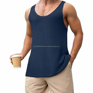 Débardeur de sport décontracté à séchage rapide pour hommes, débardeur d'entraînement athlétique, nouveau logo personnalisé de haute qualité - Product Image 3