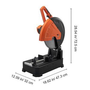 Troncatrice per Acciaio 2800W 1200RPM, Regolabile 0-45 Gradi, Lama da 14'/355mm per Taglio a Secco - Product Image 5
