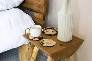 Posavasos de Madera con Diseño de Panal de Abeja Cortados con Láser, Forma Personalizada, Hechos a Mano, Patrones Modernos Personalizados, Alta Calidad para Exportación Mundial - Product Image 6
