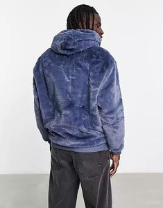 <b>mens</b> <b>sherpa</b> pullover <b>hoodie</b> with high pile <b>sherpa</b> fabric private label service for seasonal retail inventory - Product Image 6