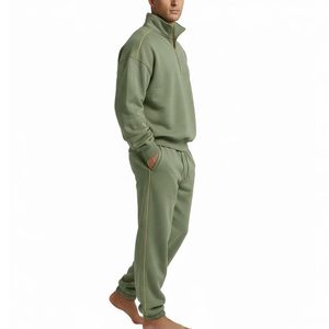 Wholesale Blank Oversized Sweatsuit Cotton Baggy Zip up Hoodie and <b>Sweatpants</b> <b>Sets</b> Tracksuits for Men - Product Image 2