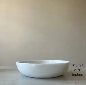 Bol en onyx blanc artisanal en forme de fleur |   Table d'appoint de salon en pierre naturelle au design contemporain |   Cadeau artisanal pour la maison - Product Image 3