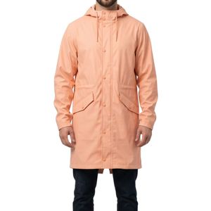 Lightweight Peach Pastel PU Coated Breathable Fashion Forward Water-Resistant Female Style Protective Rain Coats - Product Image 1