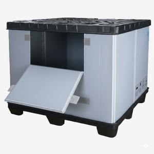 Caja de Plástico Resistente con Paleta y Tapa para Almacenamiento Industrial - Product Image 1