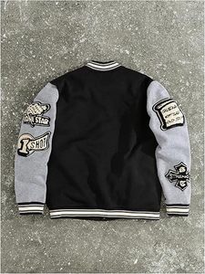 Casual College Varsity Jacket for Women – Cropped Bomber Design with Stylish Embroidery, Relaxed Fit Comfortable Fabric for Dai - Product Image 4