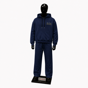 Conjunto Deportivo Azul Marino con Logotipo de Bolsa de Dinero para Hombre, Sudadera con Capucha Premium y Pantalones Jogger, Ropa Deportiva Casual - Product Image 1