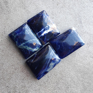 Sodalite AAA+ Cabochon Rectangulaire à Dos Plat Calibré, Pierre Précieuse Non Montée pour Bijoux - Product Image 4