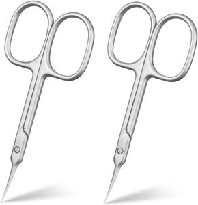 Tijeras para Cutículas de Primera Calidad, Multiusos, de Acero Inoxidable con Hojas Curvas - Tijeras de Manicura para Uñas, Cejas y Pestañas - Product Image 1
