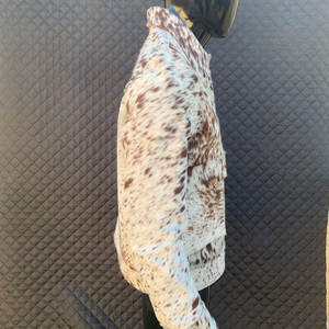 Veste en cuir pour homme de haute qualité, en cuir de vachette, sur mesure, veste d'hiver, col montant, veste bomber en cuir de vachette - Product Image 4