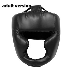 Casque de boxe noir pour adultes unisexe, en cuir PU, fermeture à boucle réglable, visière transparente, équipement de protection sportive XXL - Product Image 3