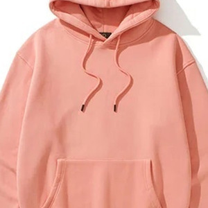 Sudadera con Capucha para Hombre, Color Rosa Coral, Estilo Holgado, Felpa de Algodón, con Bolsillo Canguro y Cordón Ajustable - Product Image 6